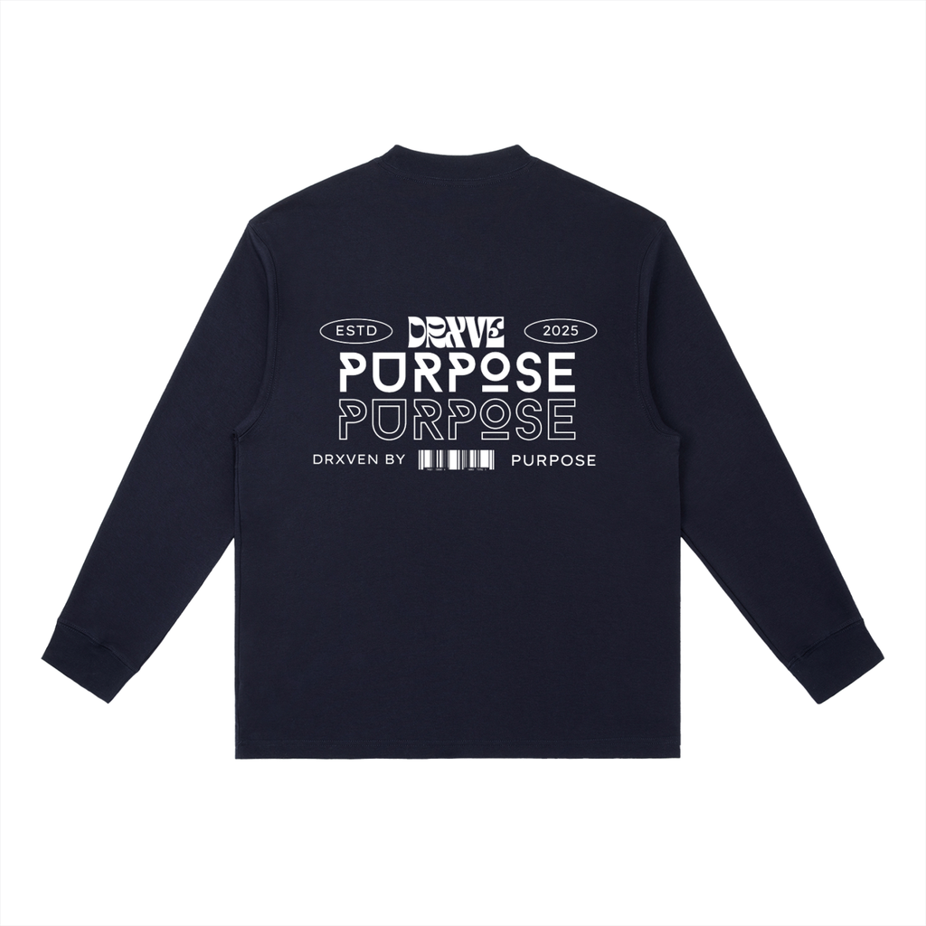 DRXVE (DRXVEN BY PURPOSE) - Essential Crewneck Long-Sleeve T-Shirt