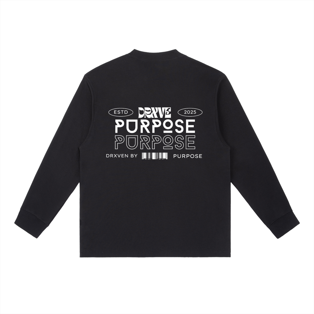 DRXVE (DRXVEN BY PURPOSE) - Essential Crewneck Long-Sleeve T-Shirt