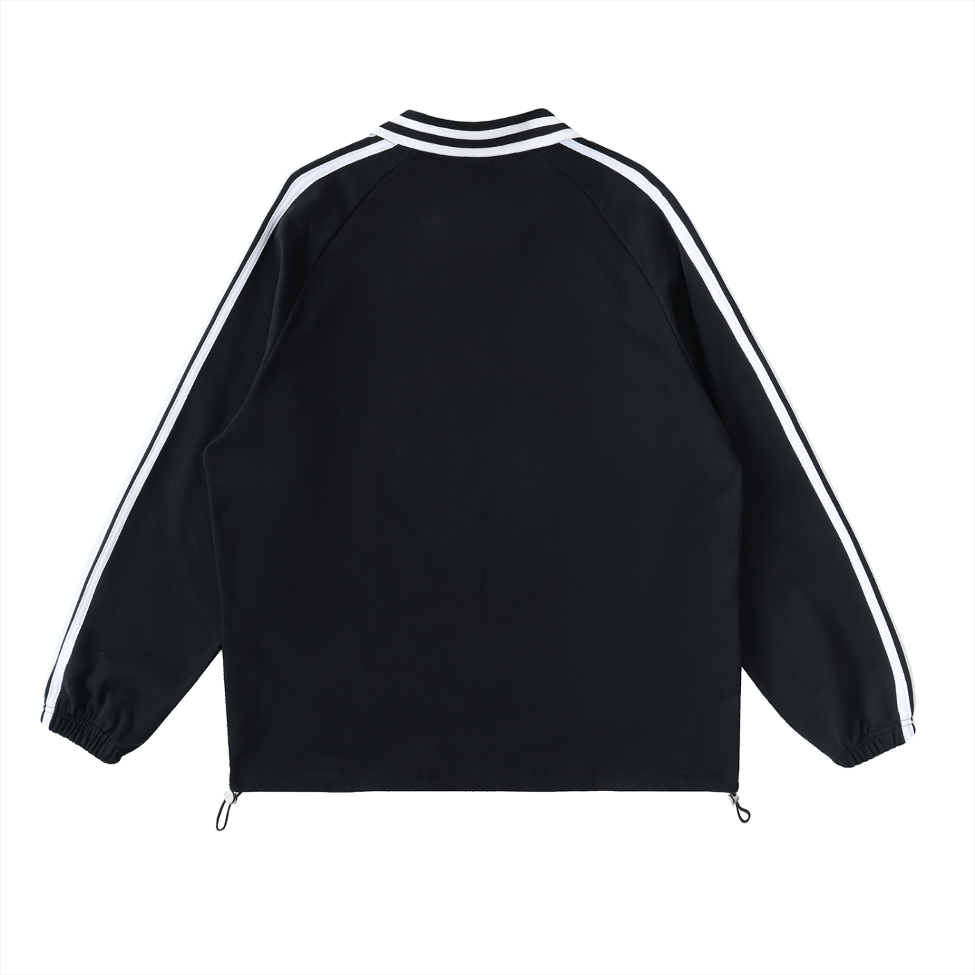 DRXVE - Contrast Striped Lapel Collar Sweatshirt